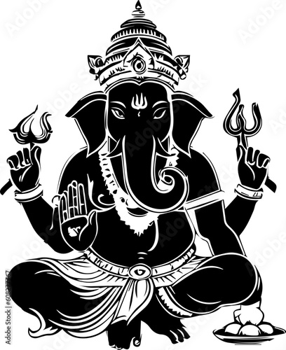 Hindu god shree ganesha images.generative al high quilaty