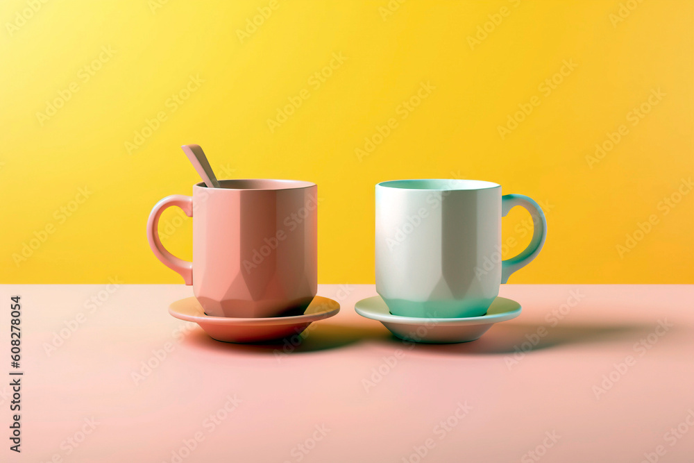Simple cup of latte macchiato coffee. Ai generated. Simple cup of latte macchiato coffee. Ai generated.