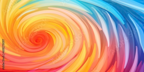 a vibrant spiral wave captivates with its abstract artistic design. Ai generated.