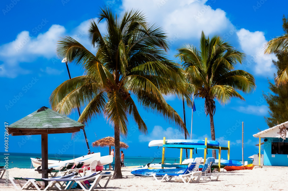 Fototapeta premium relaxing beach day on Grand Bahama