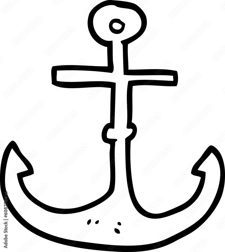 line drawing cartoon ship anchor line drawing cartoon ship anchor