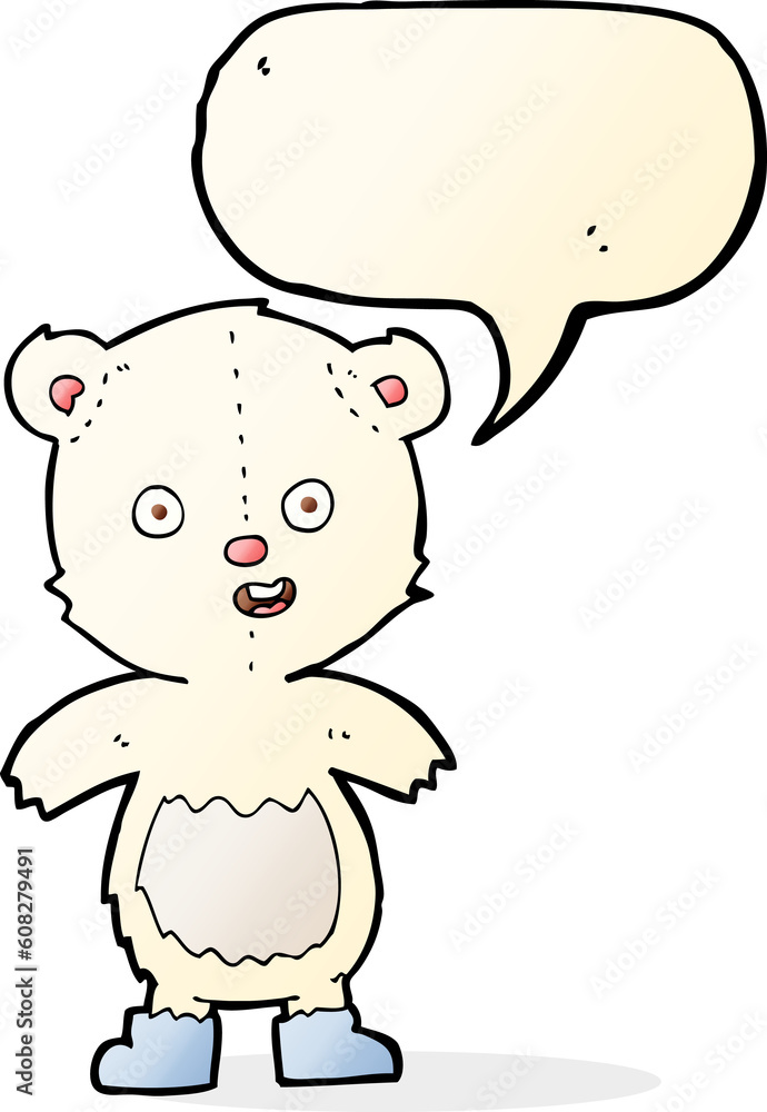 cartoon happy teddy bear in boots with speech bubble cartoon happy teddy bear in boots with speech bubble