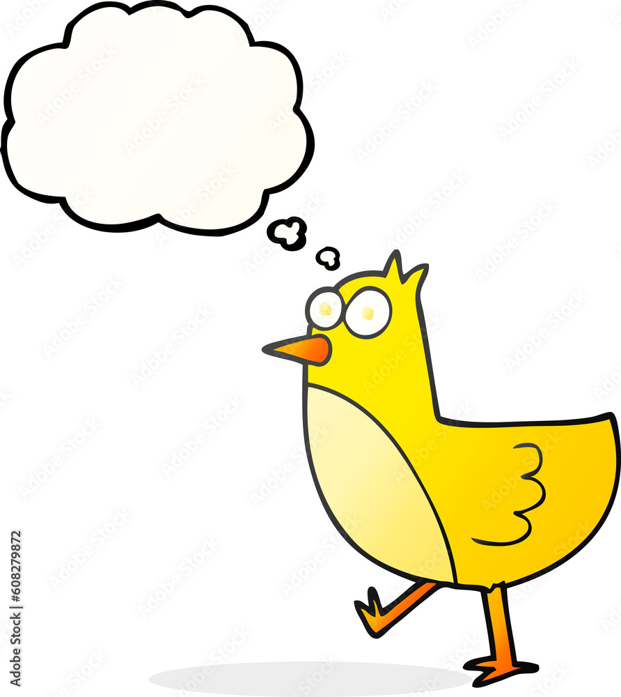 freehand drawn thought bubble cartoon bird freehand drawn thought bubble cartoon bird