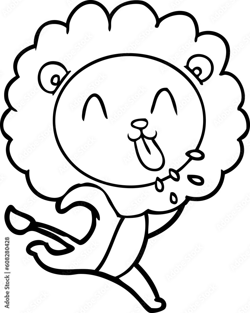 happy cartoon lion happy cartoon lion