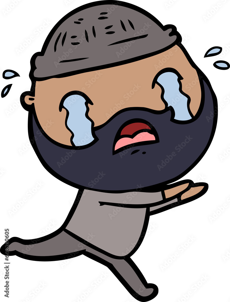 cartoon bearded man crying cartoon bearded man crying