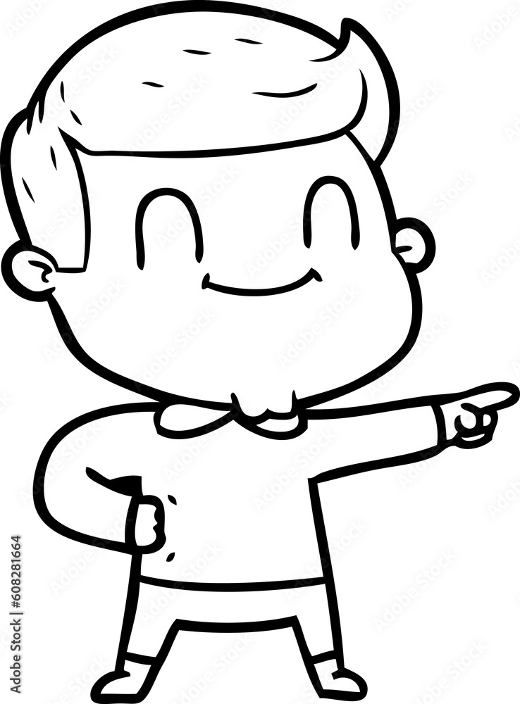 Obraz premium cartoon friendly man