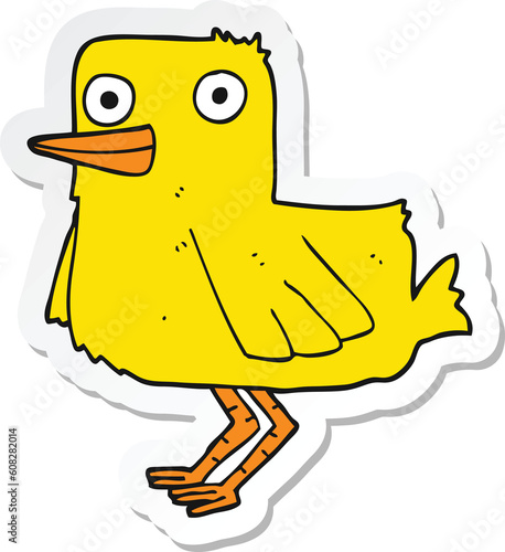 sticker of a cartoon duck