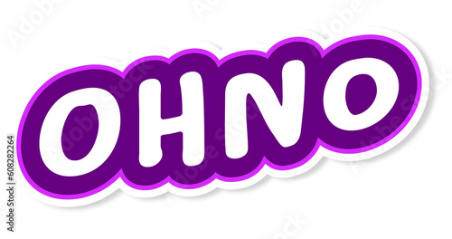 Billede på lærred oh no text stickers label illustration design