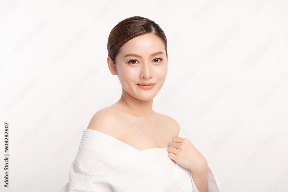 Beautiful young asian woman with clean fresh skin on white background, Face care, Facial treatment, Cosmetology, beauty and spa, Asian women portrait. Beautiful young asian woman with clean fresh skin on white background, Face care, Facial treatment, Cosmetology, beauty and spa, Asian women portrait.