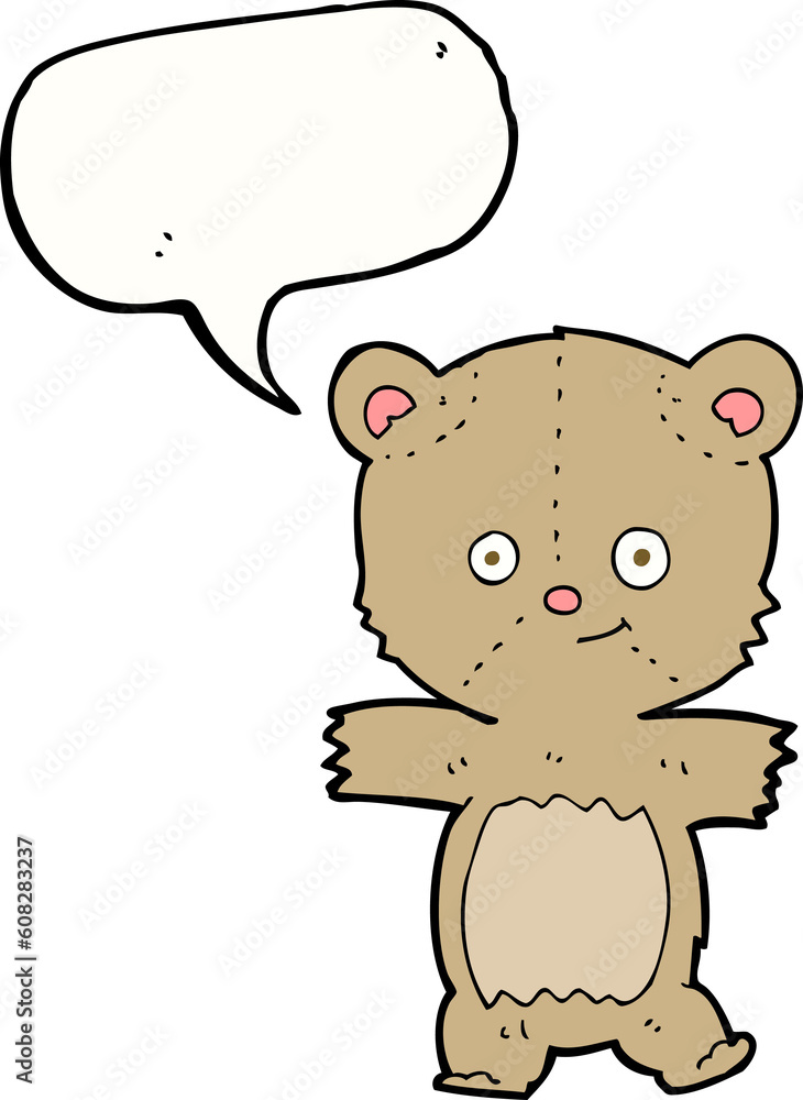 cartoon teddy bear with speech bubble cartoon teddy bear with speech bubble