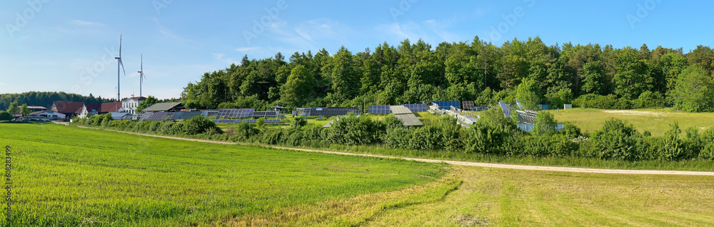 Solar Testfeld in Widderstall auf der schwäbischen Alb, Panorama Solar Testfeld in Widderstall auf der schwäbischen Alb, Panorama