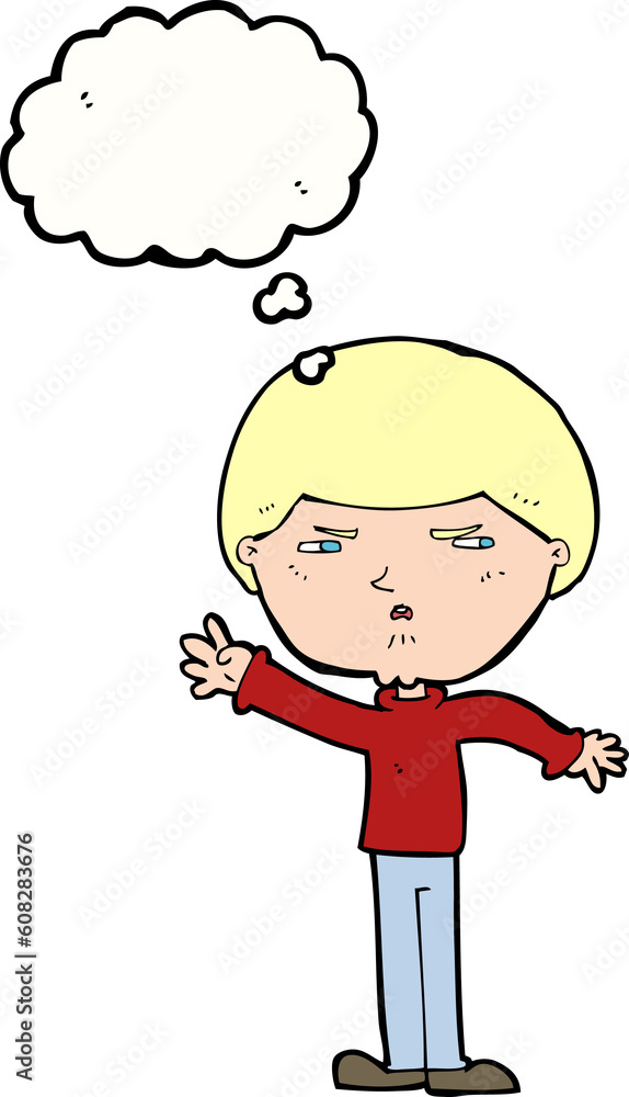 cartoon mean man with thought bubble cartoon mean man with thought bubble