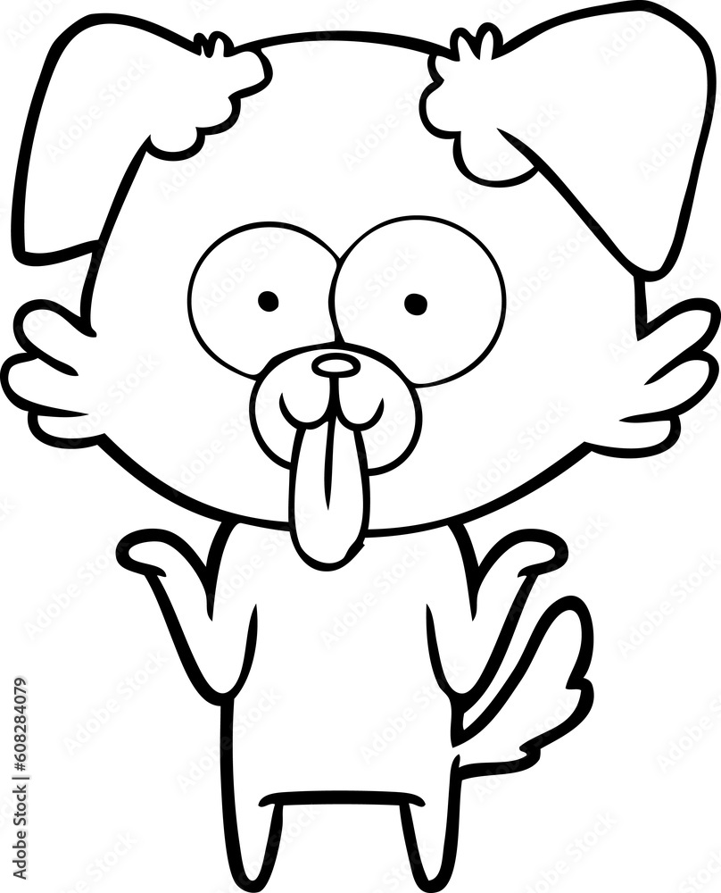 cartoon dog with tongue sticking out cartoon dog with tongue sticking out