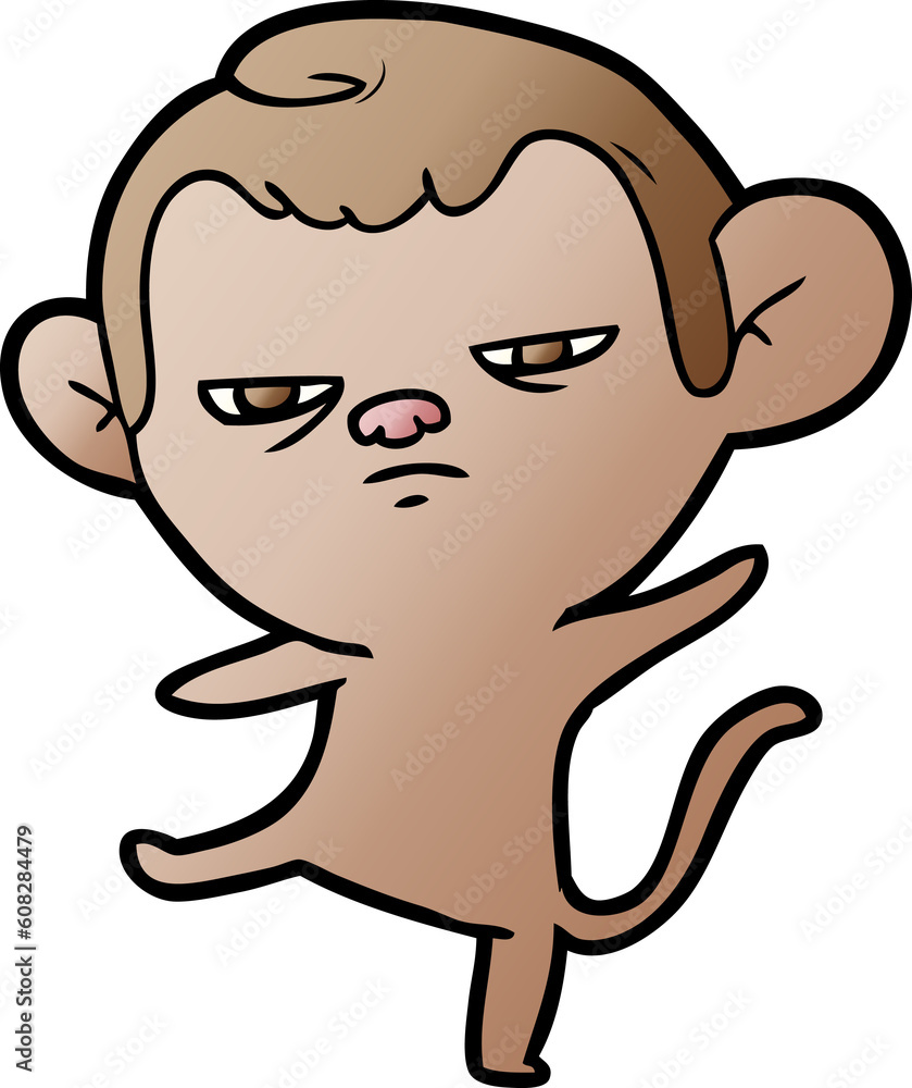 cartoon annoyed monkey cartoon annoyed monkey