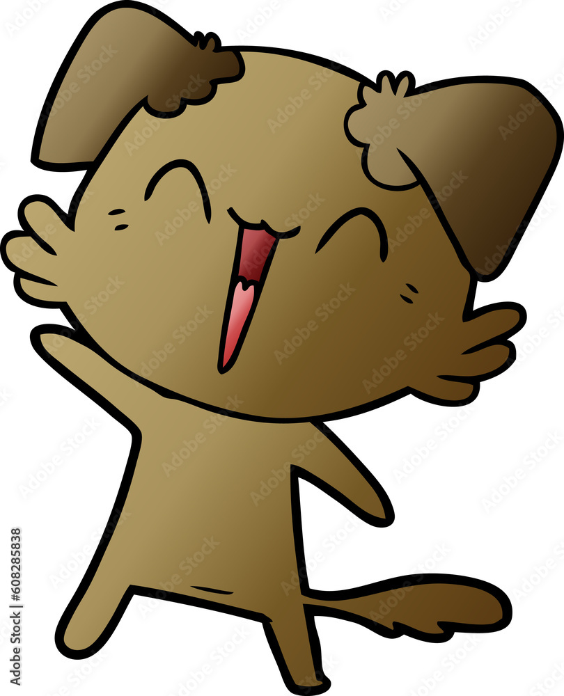 Fototapeta premium happy little dog cartoon