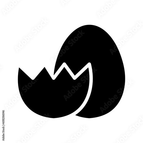 Egg vector icon, breakfast food symbol color editable