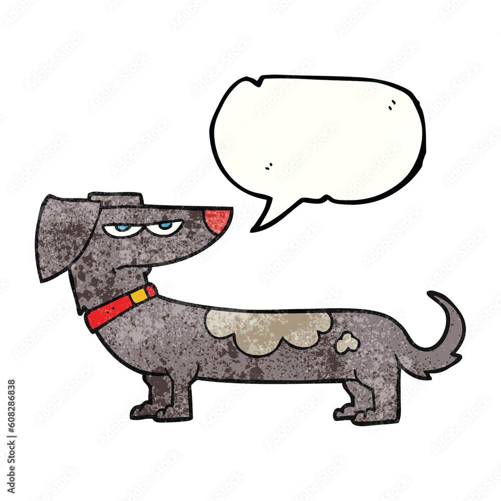freehand speech bubble textured cartoon annoyed dog freehand speech bubble textured cartoon annoyed dog