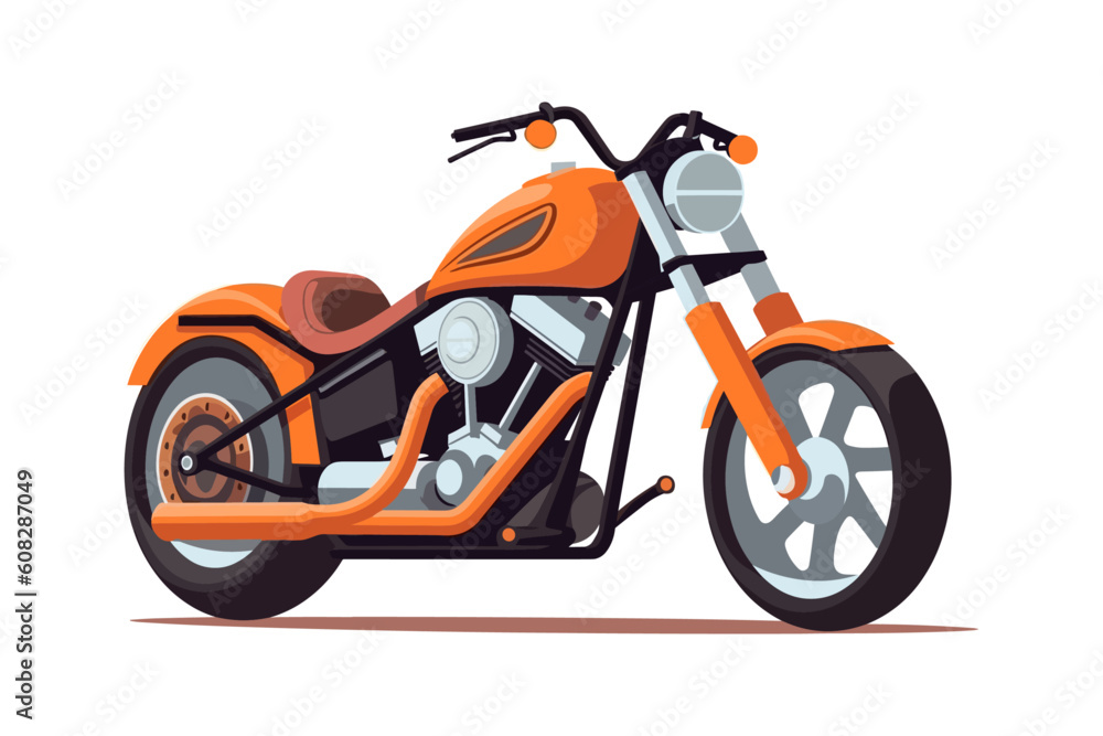 illustration of a motorcycle isolated on white