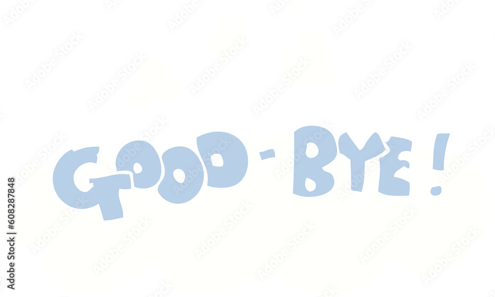 flat color illustration of good-bye symbol