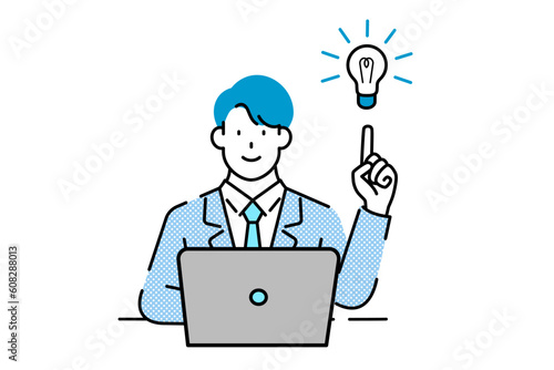 Businessman proposing a new idea