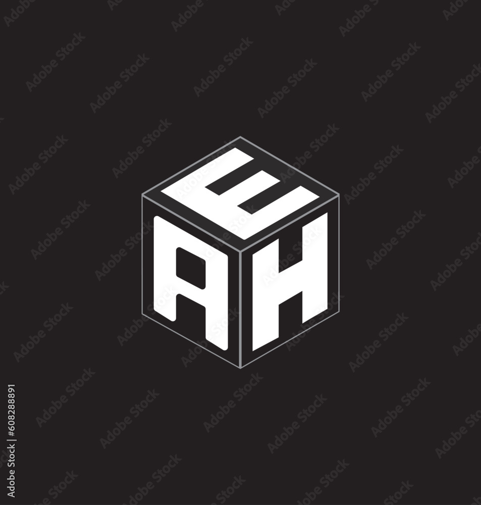 These designs are cube letter logo design These designs are cube letter logo design