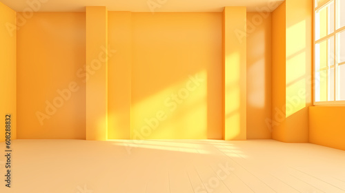 Abstract Gradient Light Yellow Studio Background for Product Presentation