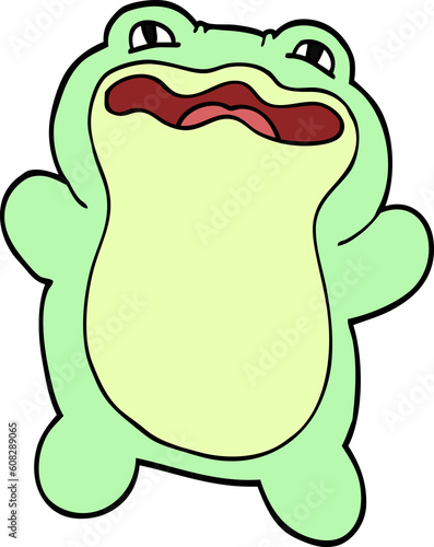 cartoon doodle frog © lineartestpilot