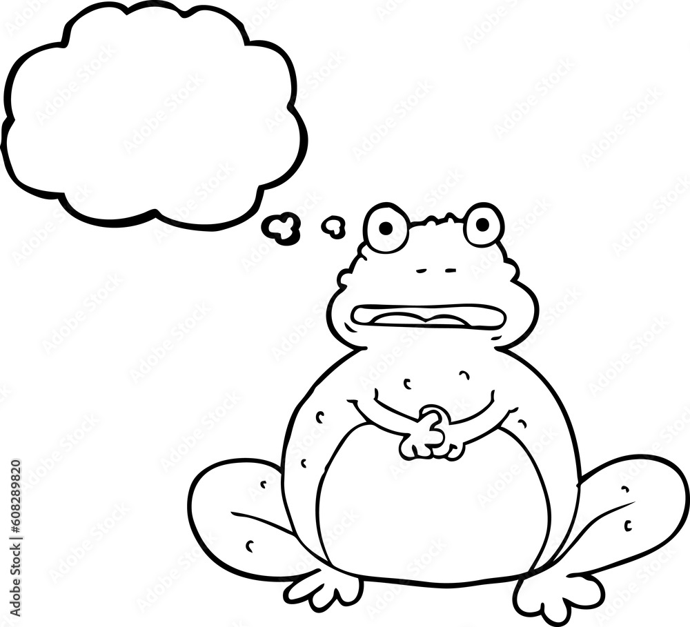 freehand drawn thought bubble cartoon frog freehand drawn thought bubble cartoon frog