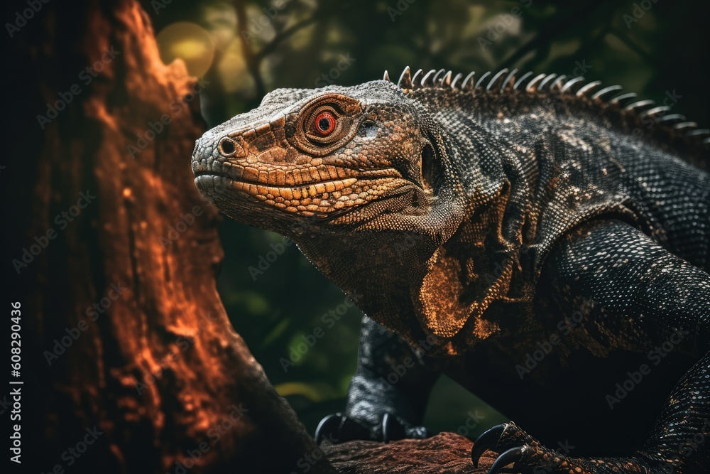 Komodo Dragon Roaming Freely in its Natural Habitat Komodo Dragon Roaming Freely in its Natural Habitat