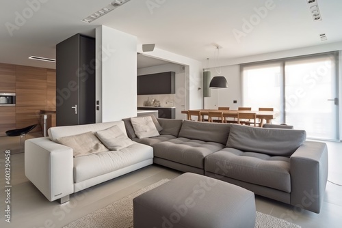 Luxurious Elegant Living Room Decor. Generative AI