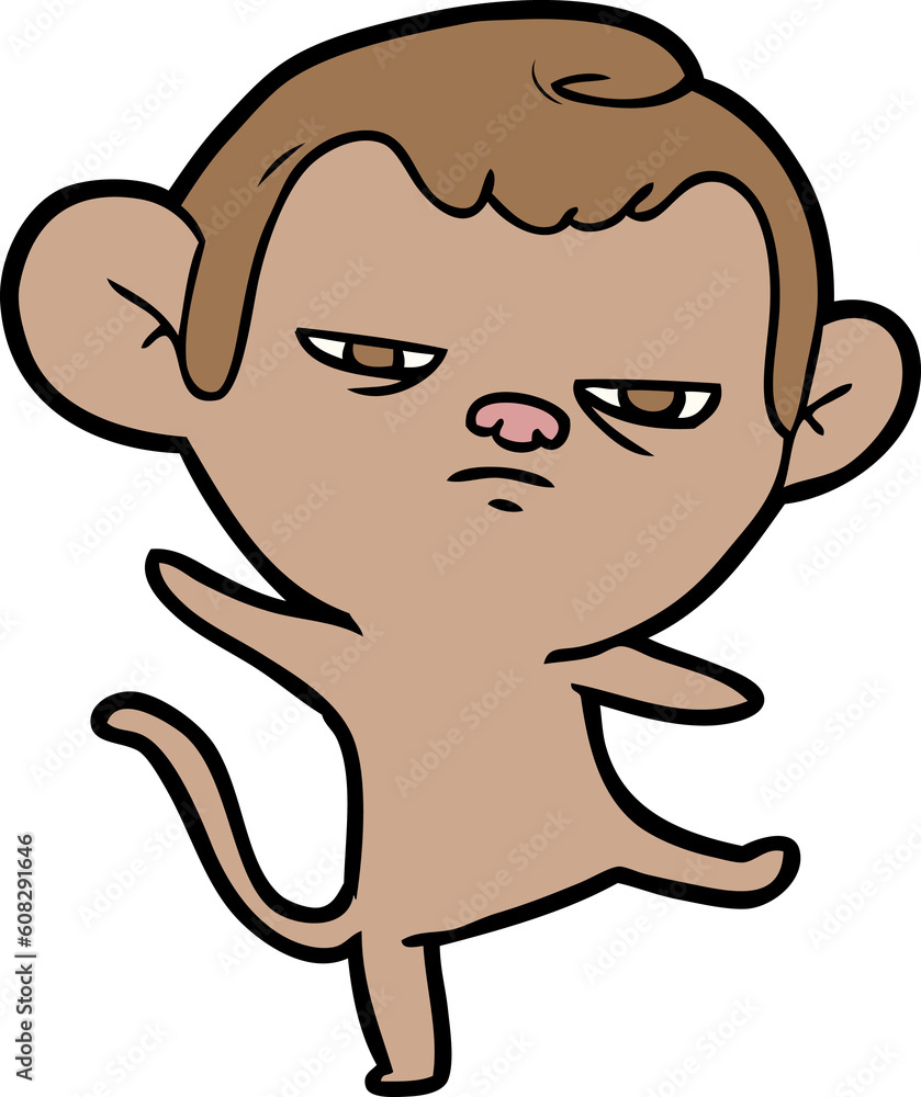 cartoon annoyed monkey cartoon annoyed monkey