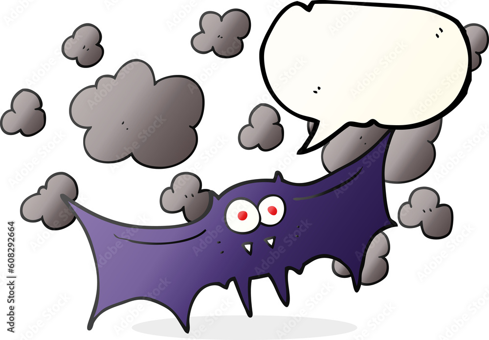 freehand drawn speech bubble cartoon vampire bat freehand drawn speech bubble cartoon vampire bat