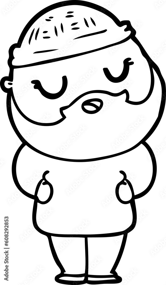 cartoon man with beard