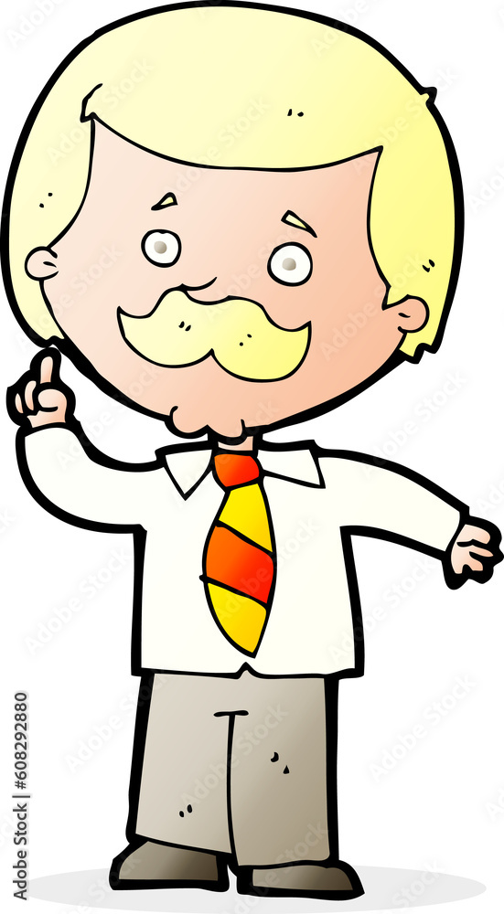 cartoon newsreader man with idea cartoon newsreader man with idea
