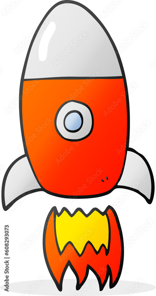 freehand drawn cartoon flying rocket freehand drawn cartoon flying rocket