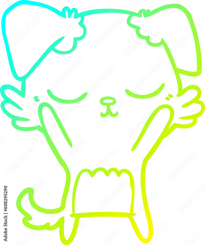 cold gradient line drawing of a cute cartoon dog cold gradient line drawing of a cute cartoon dog