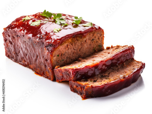 Meatloaf isolated on white background