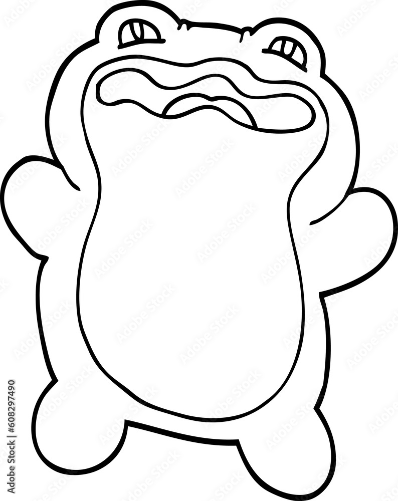 line drawing cartoon frog line drawing cartoon frog