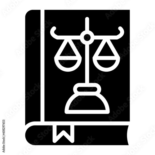 Vector Design Law Book Icon Style