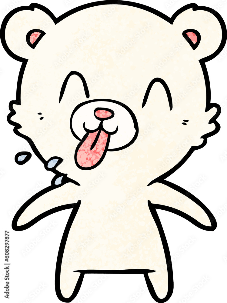 rude cartoon polar bear sticking out tongue rude cartoon polar bear sticking out tongue
