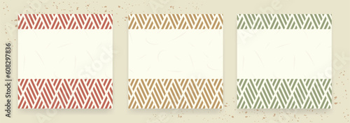 日本の伝統的な模様。四崩し模様。和柄パターン素材。