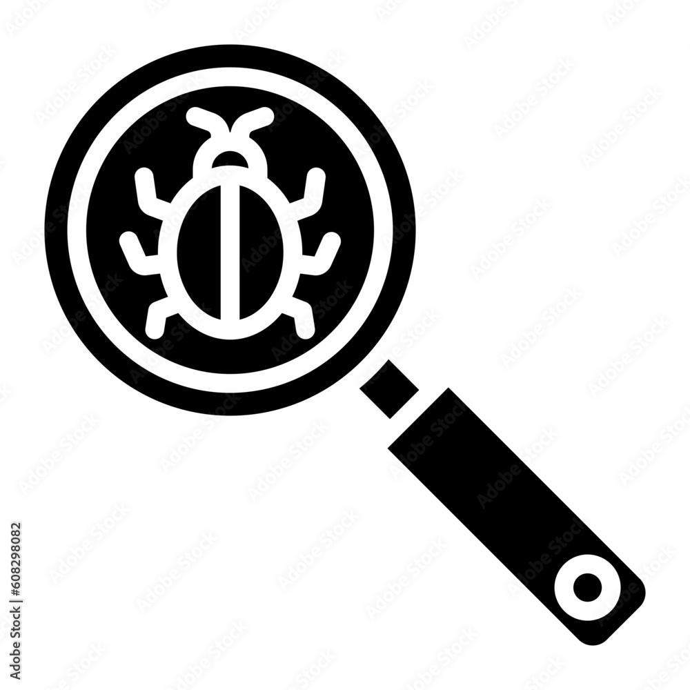 Vector Design Bug Search Icon Style