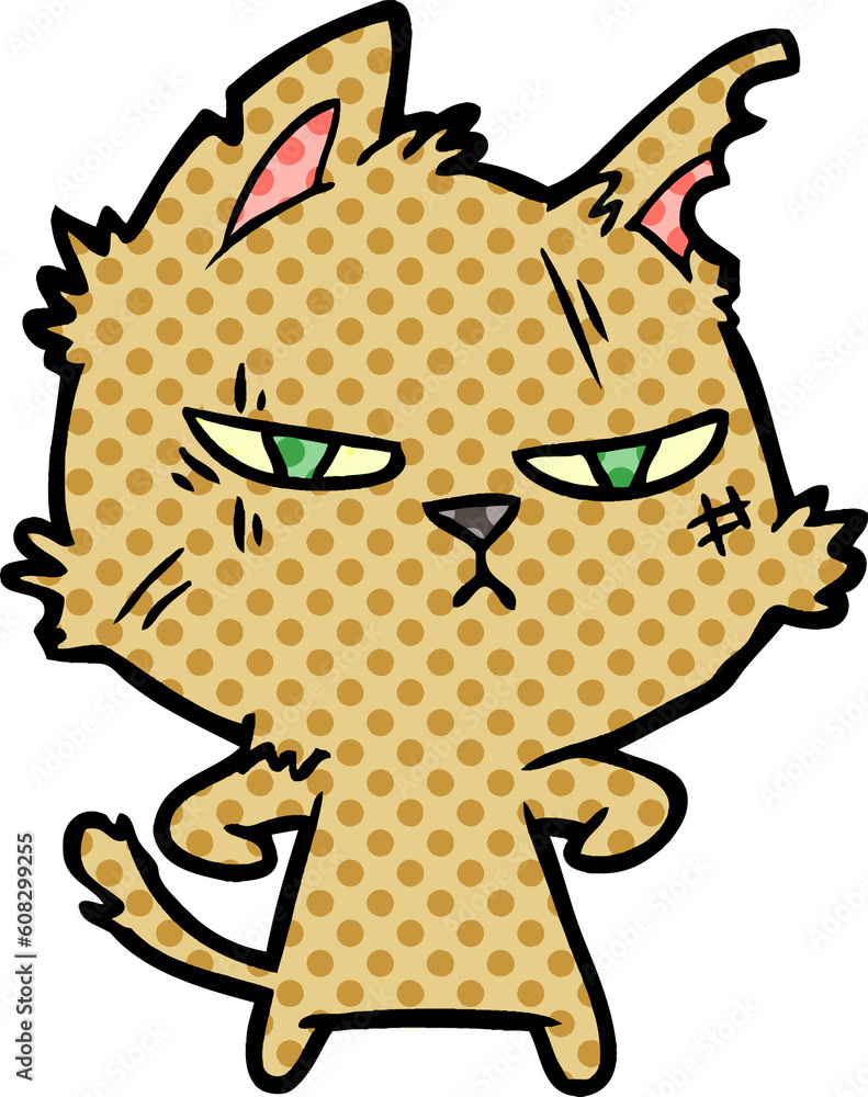 tough cartoon cat tough cartoon cat