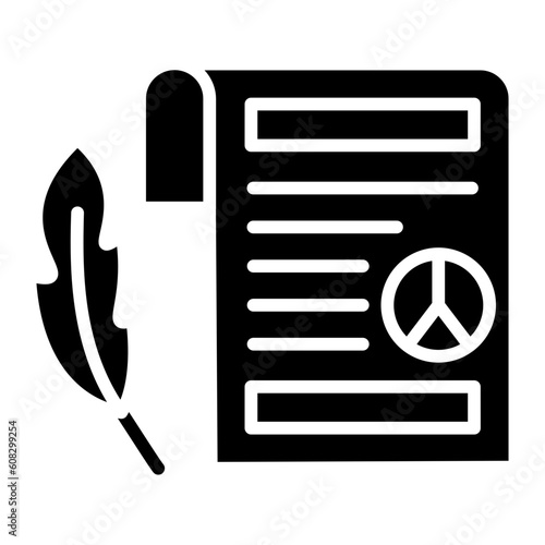 Vector Design Peace Treaty Icon Style