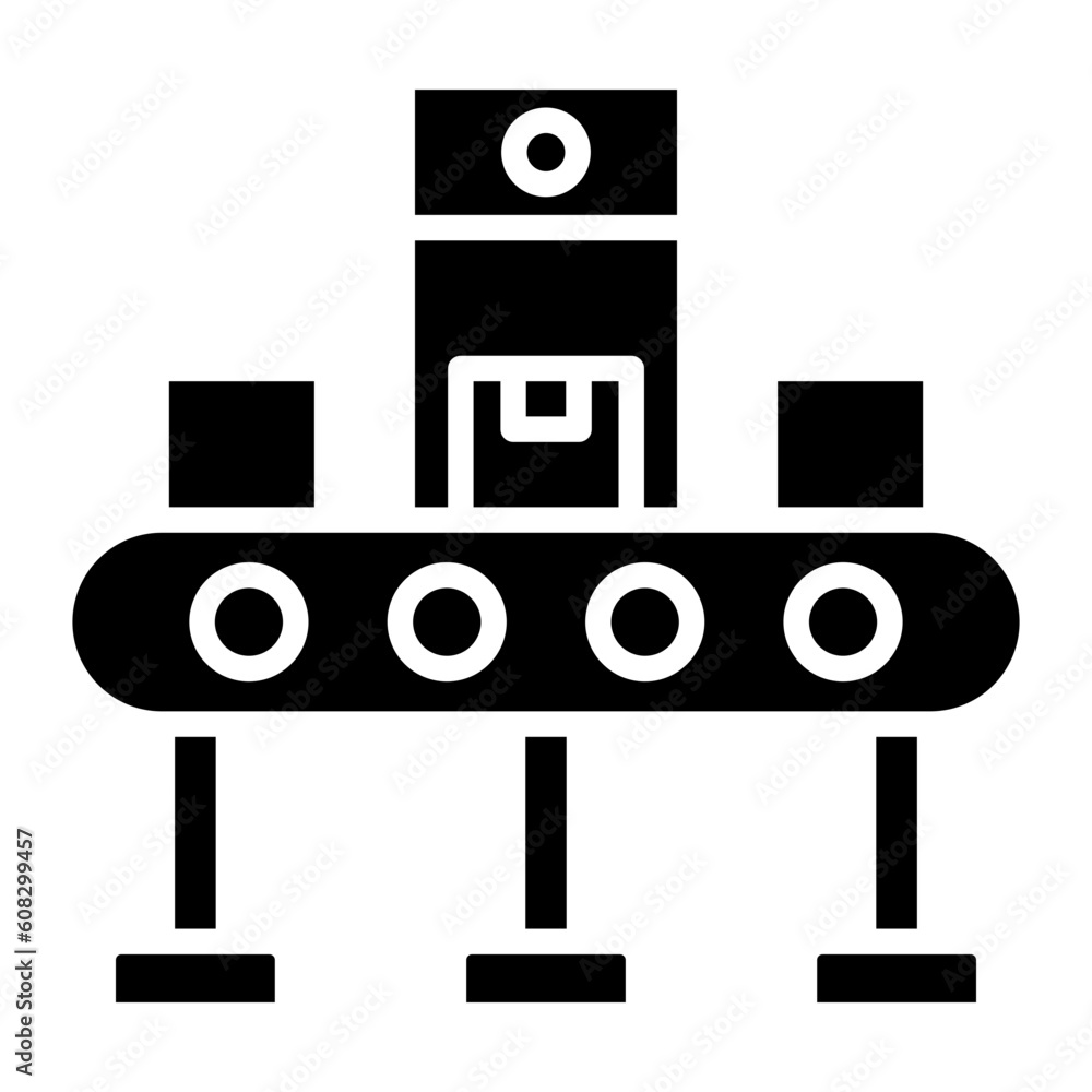 Vector Design Automatic Conveyor Icon Style