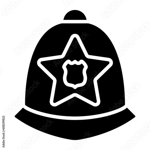 Vector Design Police Helmet Icon Style