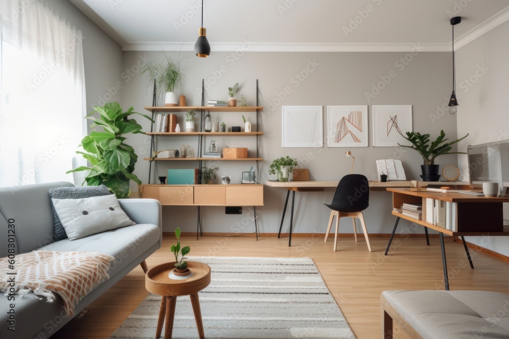 Luxurious Elegant Living Room Decor. Generative AI Luxurious Elegant Living Room Decor. Generative AI