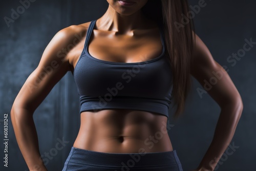 woman abs muscle