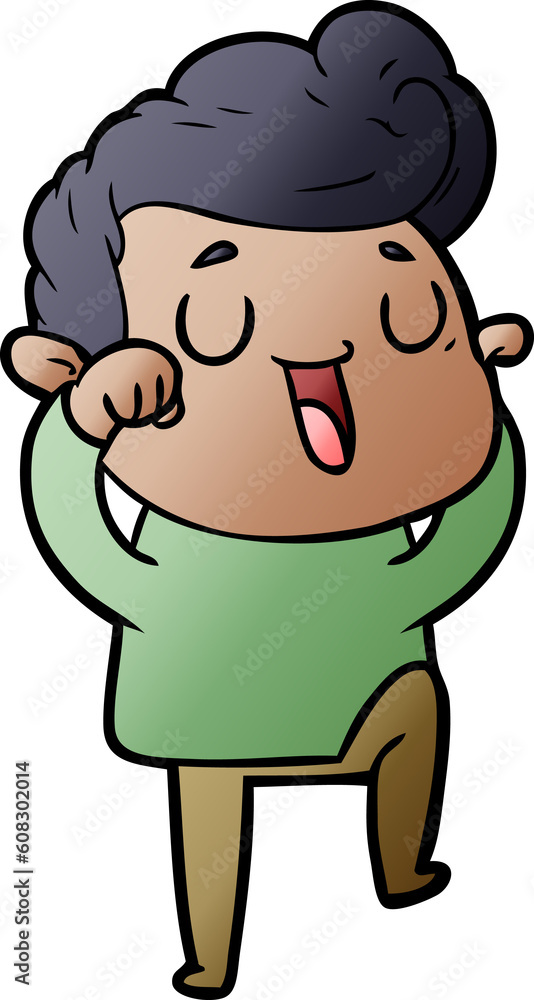 happy cartoon man happy cartoon man