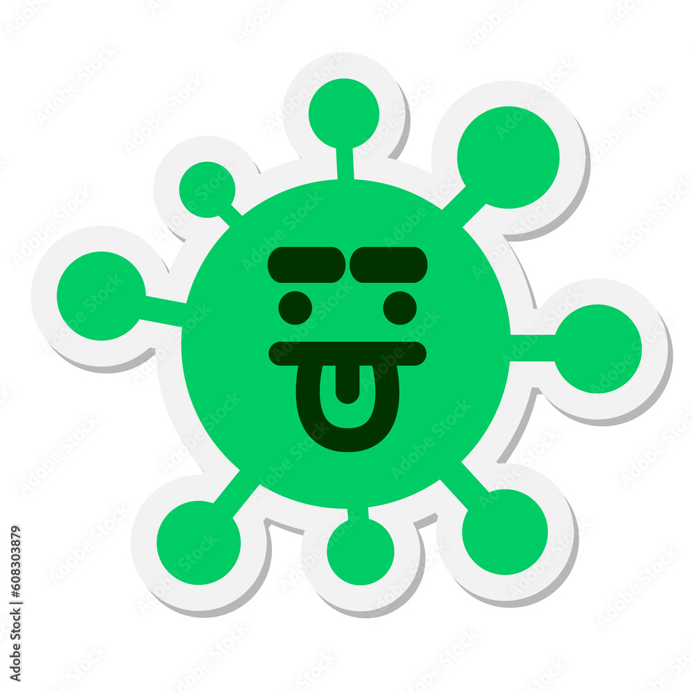 displeased virus sticker